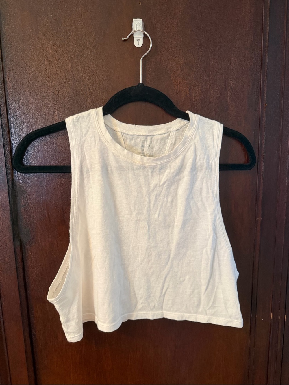Aerie White Cropped Muscle Tank Top